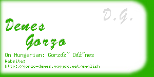 denes gorzo business card